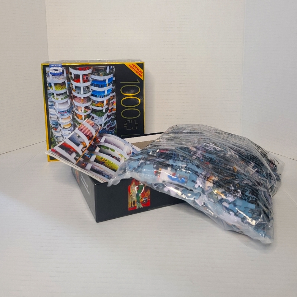 MB Big Ben Luxe 1000 piece puzzle 6056438 COMPLETE and sealed NIB - Picture 2 of 5